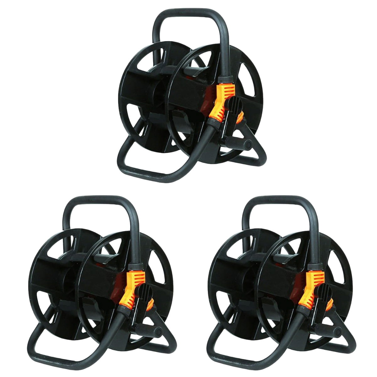 FOMIYES Water Hose Reel Black for Organizing with Space-Saving Design and Easy Installation 3Pcs