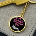 thumbnail image 6 of Dog Mom Keyring Anatolian Shepherd Dog Mama Circle Keychain Stainless Steel or 18k Gold, 6 of 12
