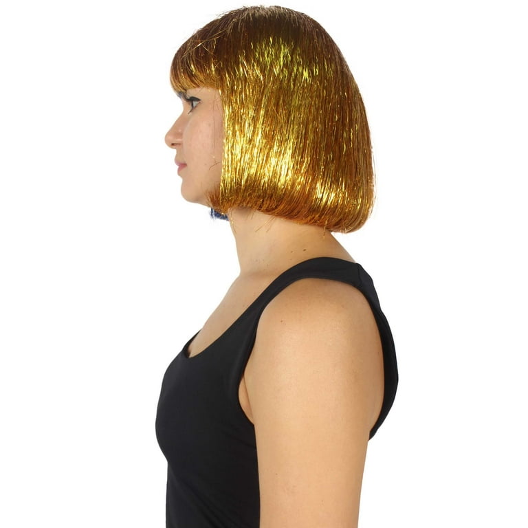 Gold bob wig deals