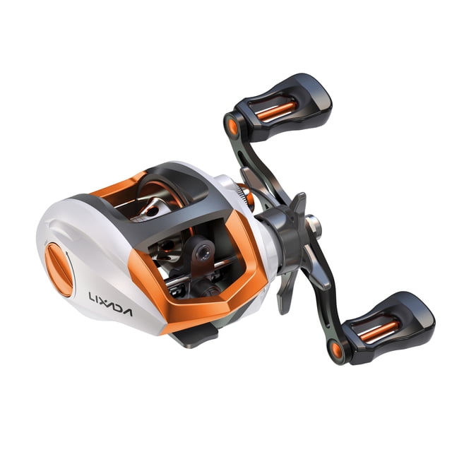 Rueda de pesca Lixada 12+1 Rodamientos De Bolas Carretes de pesca baitcasting Mosca alta velocidad c Lixada Rueda de pesca