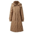 thumbnail image 3 of Winter Coats for Women Puffer Plus Size Waterproof Long Jackets Hooded Warm Winter Coat (Brown XL), 3 of 8