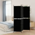 thumbnail image 1 of vidaXL 3-Panel Room Divider Black 150x180 cm Fabric, 1 of 5