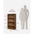 thumbnail image 4 of Cube Storage Organizer 4-Tier Bookshelf Bookcase with Adjustable Storage Shelves Rustic Brown, 4 of 9