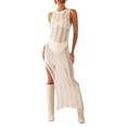 thumbnail image 1 of TRKIYQC Traje de baño para Mujer, Vestido Largo de Punto con Cuello Redondo Transparente con Abertura Alta para Bikini TRKIYQC moda, 1 of 5