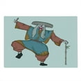 thumbnail image 2 of Kabuki Cutting Board, Cultural Character Posing with Traditional Hat Make up and Costume Print, Decorative Tempered Glass Cutting and Serving Board, Large Size, Multicolor, by Ambesonne, 2 of 5