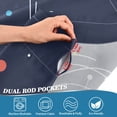 thumbnail image 3 of Yayeee Kitchen Curtains Tier Pair Light Filtering 27"x36" Rod Pocket Short Cafe Window Panel, White Planet, 3 of 7