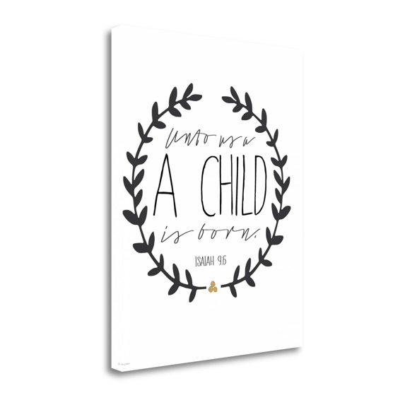 Tangletown Art, 20 x 16 "A Child Is Born " by Jo Moulton, Gallery Wrap Canvas Ar
