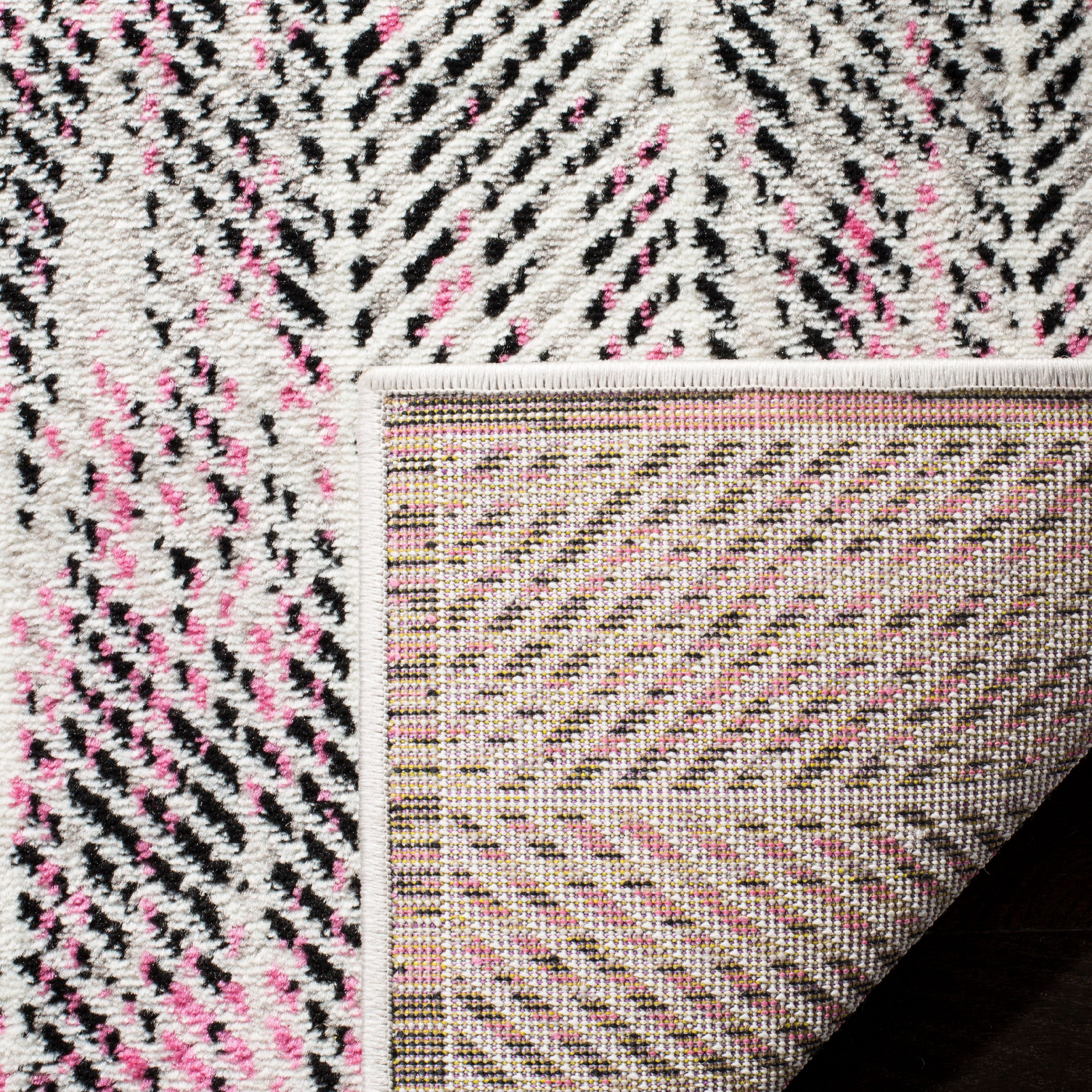 SAFAVIEH Skyler Collection SKY194P Grey / Pink Rug