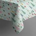 thumbnail image 5 of Light Blue Christmas Tree Pattern Square Tablecloth,Waterproof Square Table Cover,Wipeable Spillproof Washable Table Cover for Home Kitchen Party Decor 60"x60"(152x152cm), 5 of 6