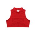 thumbnail image 5 of Linjinx Girls 2PCS Sport Outfits Racerback Crop Top with Booty Shorts Set Ballet Dance Gymnastics Red&Black 12, 5 of 7