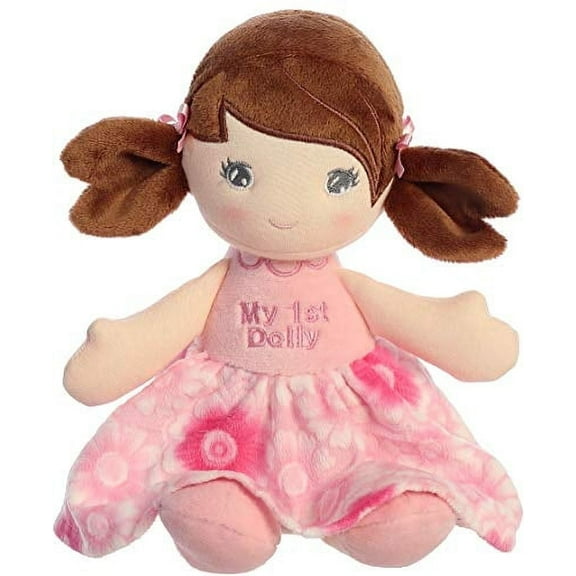ebba - Medium Brunette Dolls - 12" My First Dolly - Elegant Baby Stuffed Doll