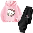 thumbnail image 4 of Traje deportivo de ocio para niñas de 3 a 14 años de Hello Kitty, serie de dibujos animados Kawaii, moda de otoño e invierno, 4 of 5