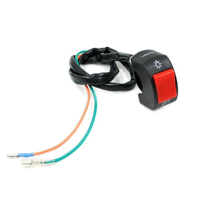 1 Set Motorcycle Rear Turn Signals ON OFF Switch Button Stop Black Plastic Metal Rubber 4.5*2.12*3.3in