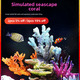 thumbnail image 2 of Decoración de paisaje de arrecife de coral artificial Adorno de acuario de agua de mar Formación rocosa de montaña falsa Casa de buceo Árbol de algas marinas, 2 of 5