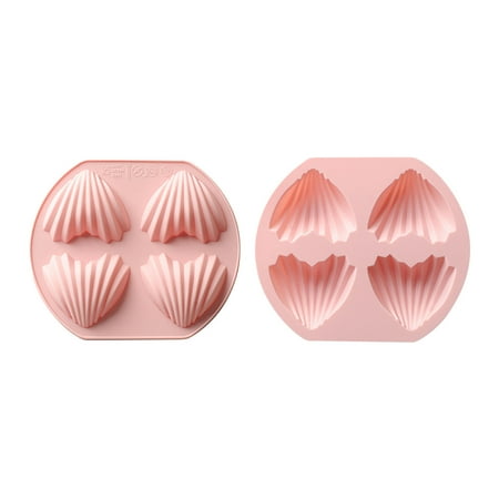 

HONHUZH Cake Molds Clearance 4 Heart Shaped Madeleine Cake Mold Silicone Mold Baking Small Love Heart Shape