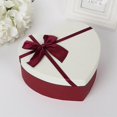 thumbnail image 3 of Heart Shaped Presentation Gift Box, 16 X 14 X 6 Cm, Textured Red Box With White Lid, 3 of 3