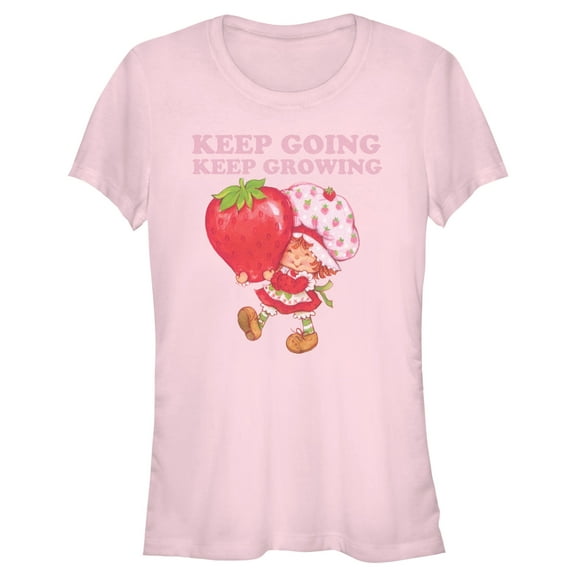 Junior's Strawberry Shortcake Keep Going Keep Growing Graphic T-Shirt