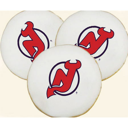 New Jersey Devils NHL Team Logo Tailgate Party Cookies - (Best Cookies In Chicago Delivery)