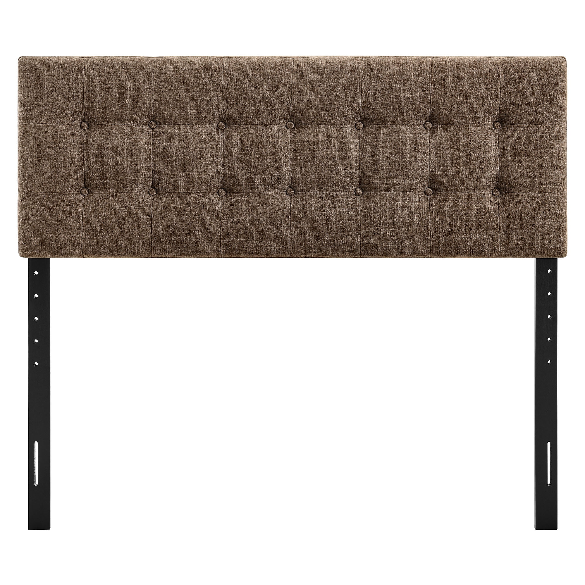 Emily Fabric Upholstered Queen Size Headboard in Mocha