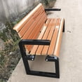thumbnail image 4 of Outdoor Park Bench，garden Bench, Decorative Benches with Armrests and Backrests, Weather-Resistant Porch Chairs, Rugged Rust-proof Cast Iron Frame(120cm/47in), 4 of 7