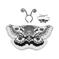 thumbnail image 4 of Disfraz de alas de mariposa y polilla para Halloween, accesorio fotográfico para mujer, para cumpleaños, espectáculos Gris, 4 of 8
