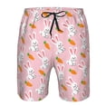 thumbnail image 3 of Rocae Rabbit And Carrot for Men's Beach Shorts Casual Elastic Waist Drawstring Summer Beach Shorts,S-3XL-Large, 3 of 6