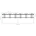 thumbnail image 2 of vidaXL Garden Fence Patio Privacy Screen Fence Wall with Hoop Top Steel Black, 2 of 4