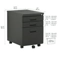 thumbnail image 5 of Calico Designs Metal Rolling 3-Drawer Vertical Filing Cabinet, 5 of 5