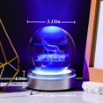 thumbnail image 5 of 3D Crystal Ball Night Light with Silver Base, Laser Engraved Glass Snow Globe for Toom Decoration, Special Gift for Birthday, Christmas, Multiple Styles Available, 5 of 14
