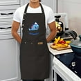 thumbnail image 3 of 2 Pack Adjustable Bib Apron with Cartoon Design & Denim-Style Pocket Perfect for Cooking & Crafting for Men & Women, 3 of 5