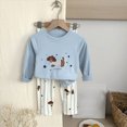 thumbnail image 2 of TOWED22 Baby Boy 2 Piece Pajamas Toddler Boys Pajamas Warm Pjs Kids Long Sleeve Sets Baby Sleepwear Winter Jammies 6-12 Months 12-24 Months 2t 3t 4t 5t 6t 7t 8t 9t Children,Blue,5-6 Y, 2 of 4