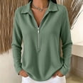 thumbnail image 2 of Women's Casual Long Sleeve Comfy Knit Top Versatile Soft Layer Outfits For Daily Wear Work Office | CSEONE,Green L, 2 of 9