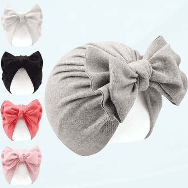 Cotton Newborn Baby Girl's Hat Infant Bow Baby Beanie Hat for Girls Spring Summer 0-36 Months