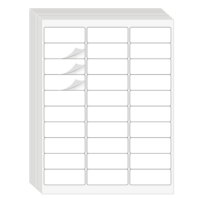 Etiquetas adhesivas Batrical 900 de papel adhesivo para impresión láser/inyección de tinta, 1 x 2,6 pulgadas