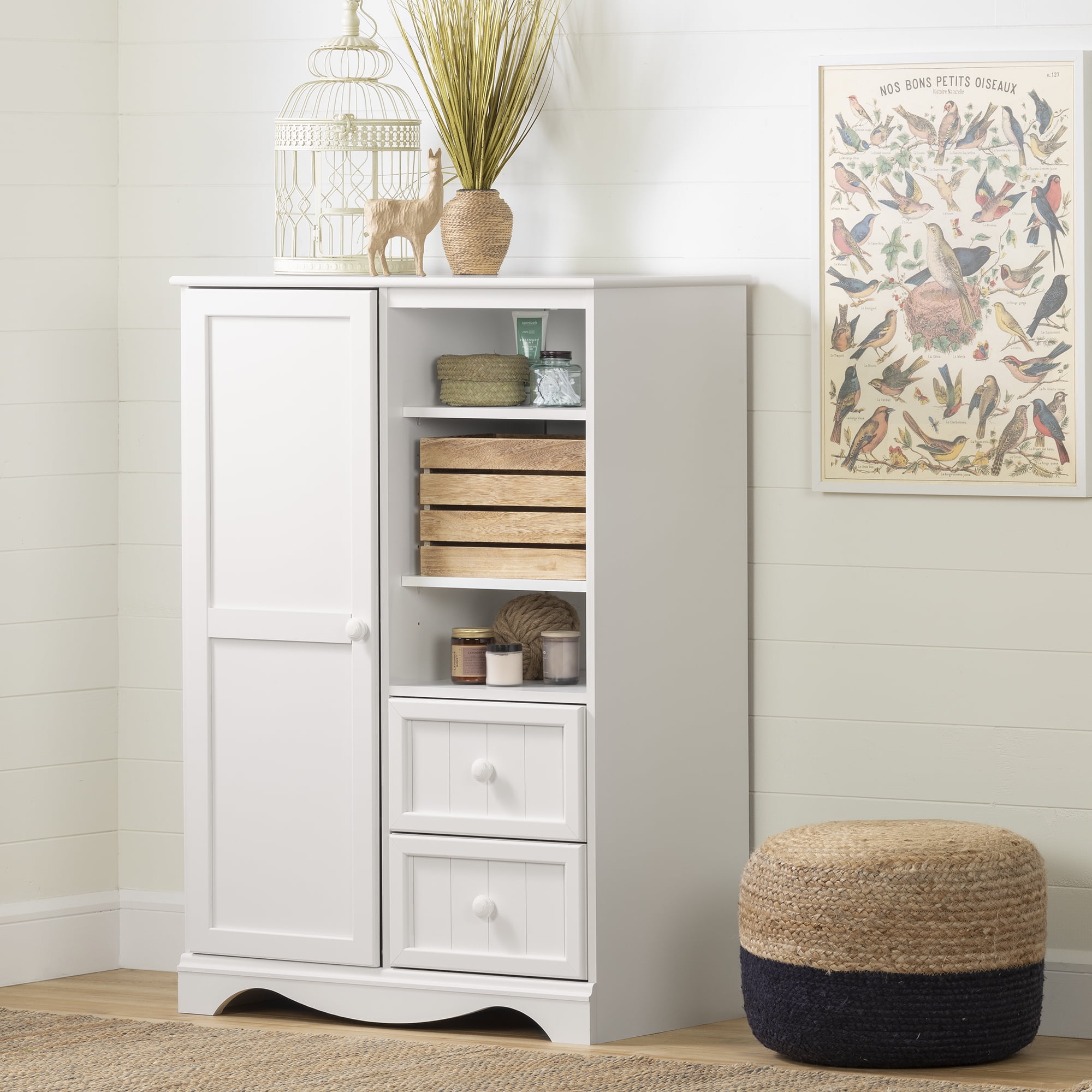 South shore savannah armoire with drawers deals
