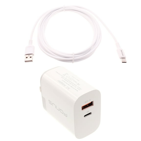 Fast Type-C 36W PD Home Charger for OnePlus Nord N300 5G/N20 5G, 10T 5G Phones - 6ft Long Cable USB-C Power Cord QC3.0 Adapter Wall Compatible With OnePlus Nord N300 5G/N20 5G, 10T 5G