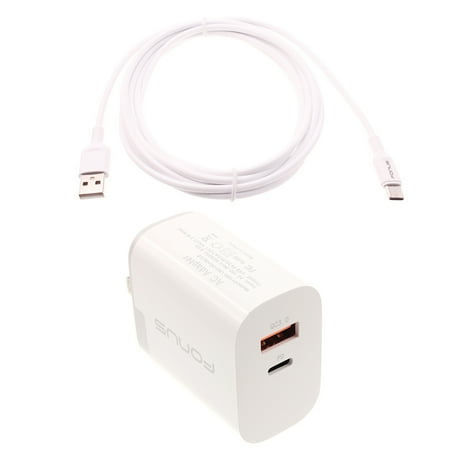 Fast Type-C 36W PD Home Charger for Lenovo Tab P11 (Gen 2 2023)/(2021) - 6ft Long Cable USB-C Power Cord QC3.0 Adapter Wall