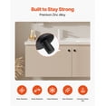 thumbnail image 3 of KFFKFF Set of 10 Black Zinc Alloy Cabinet Knobs, 1.26-Inch Mushroom Design Drawer Pulls and Door Handles, Durable Hardware with Screws for Kitchen, Bathroom, Closet, and Dresser Cabinets, 3 of 9