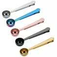thumbnail image 2 of Wosthever Cuchara de café de acero inoxidable 2 en 1, sellador de bolsas de comida, cuchara de té, Clip de sellado, accesorios de cocina, Dorado, 2 of 6
