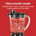 thumbnail image 4 of Hamilton Beach Power Elite Blender for Shakes and Smoothies with 3-Cup Vegetable Chopper Mini Food Processor, 40oz Glass Jar, 12 Functions for Puree, Ice Crush, Black and Stainless Steel (58149), 4 of 5