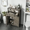thumbnail image 4 of VEANERWOOD Farmhouse Bathroom Cabinet with Drawer & adjustable shelf, Floor Storage Cabinet for Bathroom, Kitchen, Living Room, 4 of 9