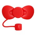 thumbnail image 1 of Tapa de paja, genérica, tapa de paja con forma de lazo de 10 mm, accesorios para vasos de agua, color rojo, 1 of 9