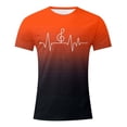 thumbnail image 1 of LUOGENLI T-shirts pour Homme pour Hommes T-Shirt à Imprimé Numérique Col Rond Manches Courtes T-Shirt T-shirts pour Hommes T-shirts Graphiques Pâques T-shirts pour Hommes T-shirts Graphiques Saint-Valentin Orange XXXXXXL, 1 of 4