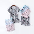 thumbnail image 5 of Plus Size 130kg shorts sleepwear women pajamas sets 60% cotton cute cartoon Short sleeve loose pyjama femme sleepwear women, 5 of 6