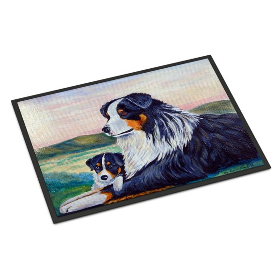 Carolines Treasures 7511MAT Australian Shepherd Doormat 18x27 27"L x 18"W multicolor