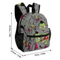 thumbnail image 2 of Funny Invader Zim Backpack School Bag Daypack Lightweight Bookbag Adjustable Shoulders Satchel Travel Bag Rucksack, 2 of 8