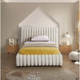 thumbnail image 6 of Meridian Furniture Nico Cream Velvet Twin Bed, 6 of 7