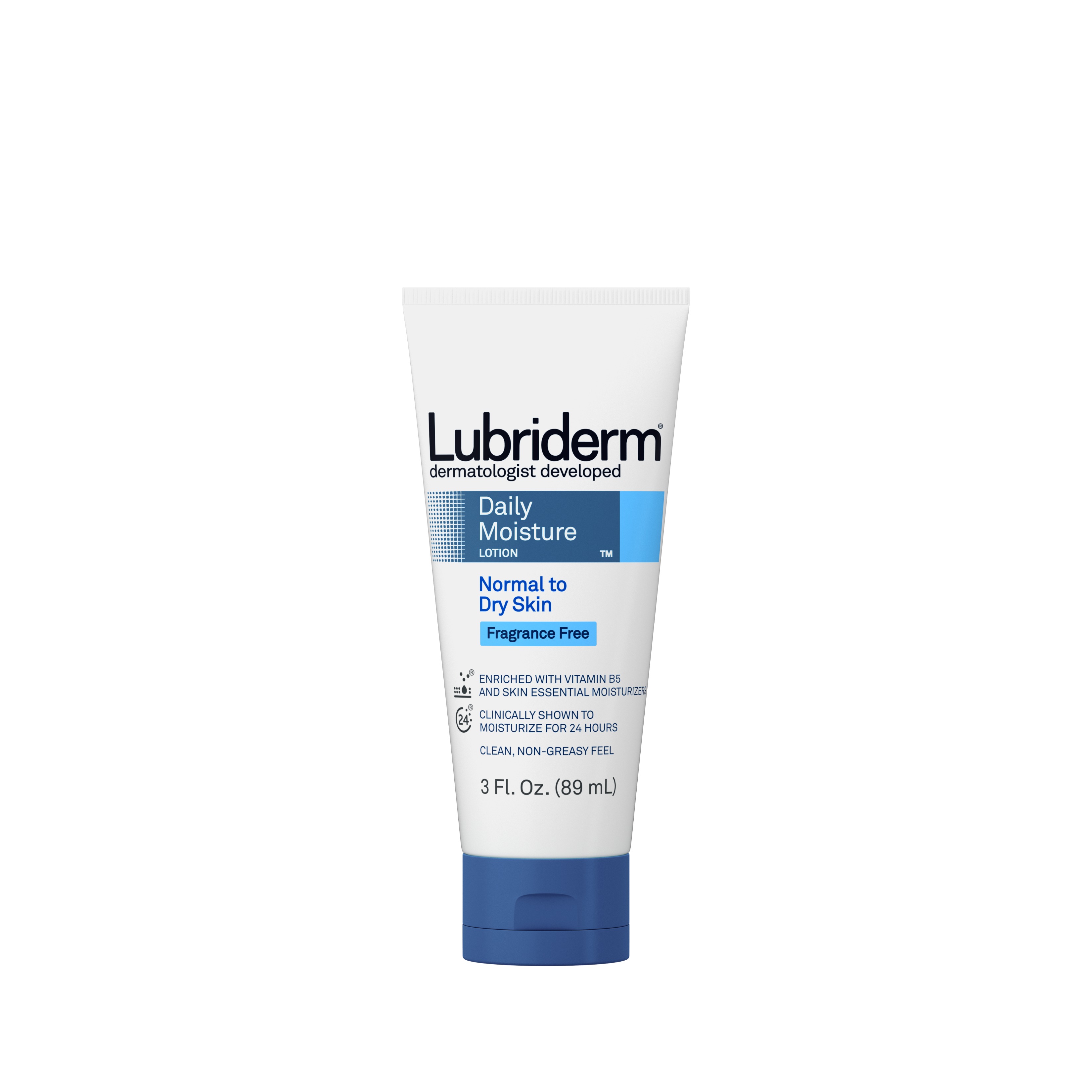 Lubriderm Daily Moisture Body Lotion, FragranceFree, 3 fl. oz