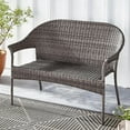 thumbnail image 1 of hometrends Pebbleton Wicker Loveseat, 1 of 7