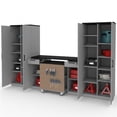 thumbnail image 6 of Bestar Lincoln 4 Piece Garage Workbench Set in Silver Gray and Black, 6 of 9